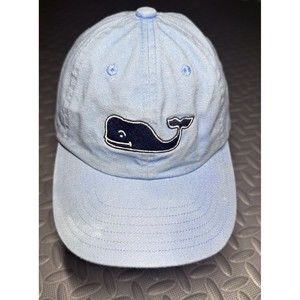 Vineyard vines light blue 100% cotton Whale Logo adjustable baseball HAT